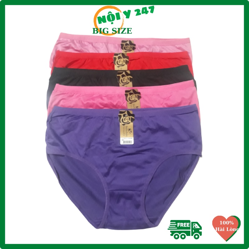 Quần lót nữ cạp cao trơn chip nữ big size 3xl Q44064 cho người già trẻ béo mập 60kg 70kg