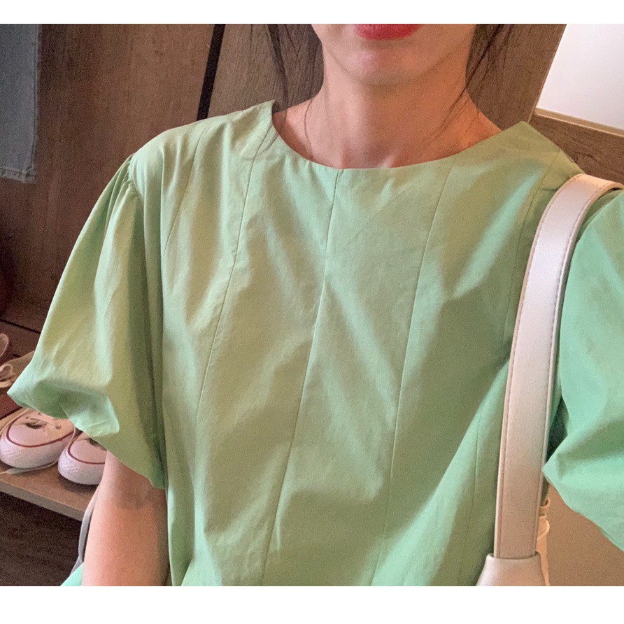 Đầm Dáng Rộng Màu Trơn Xếp Ly Thiết Kế Đơn Giản Hợp Thời Trang | BigBuy360 - bigbuy360.vn