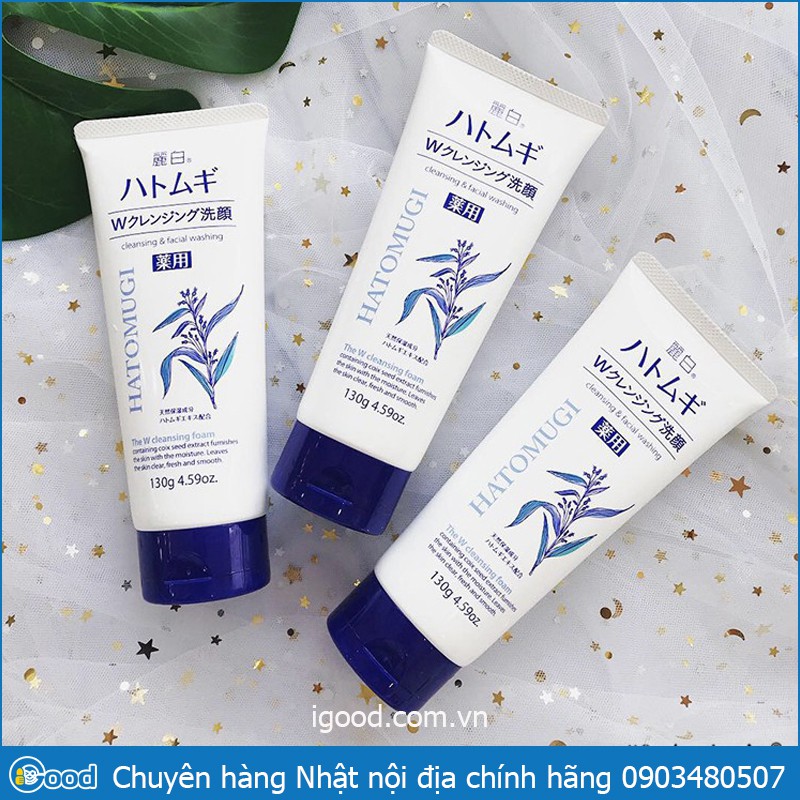 Sữa rửa mặt ý dĩ Hatomugi Naturie Nhật Bản 130g/170g | Thế Giới Skin Care