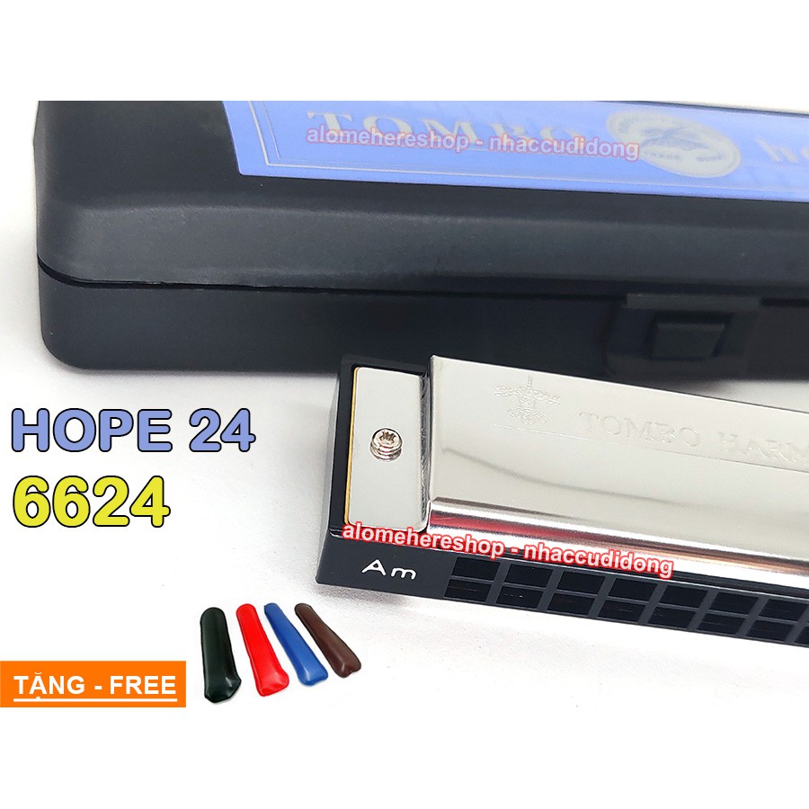 Kèn harmonica tremolo Tombo Hope 24 6624 Key Am Tone La Thứ Có Clip Test Âm