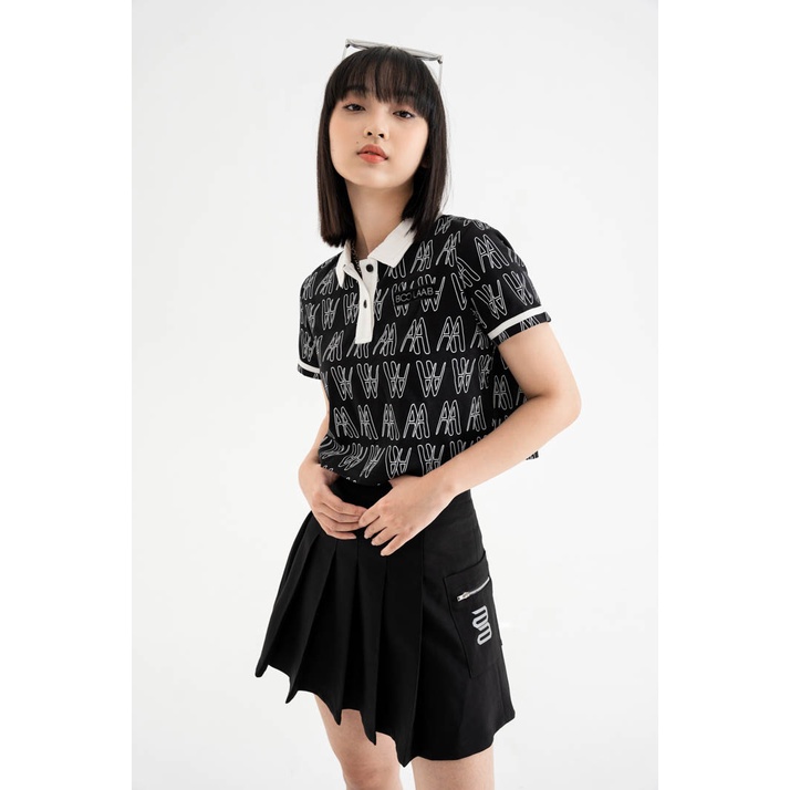 Áo Polo Nữ BOO Họa Tiết Pattern BOOLAAB Phong Cách Gen Z