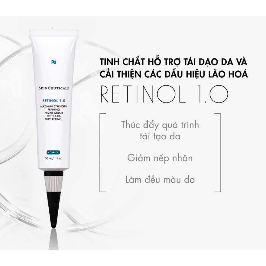 Tinh Chất Retinol tinh khiết 1% SkinCeuticals hỗ trợ trẻ hóa da và ngăn ngừa hình thành nếp nhăn 30g | chính hãng