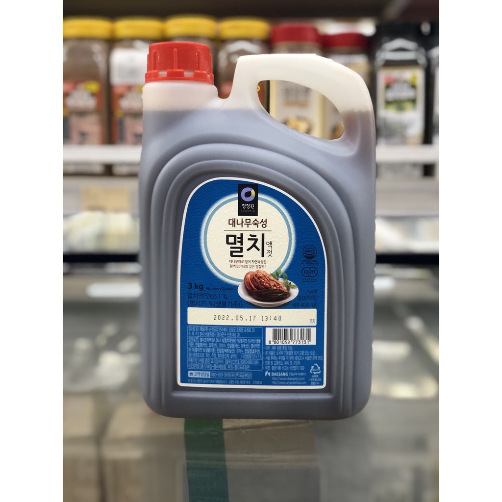 Can 3Kg Nước Mắm Cá Cơm Hàn Quốc Daesang