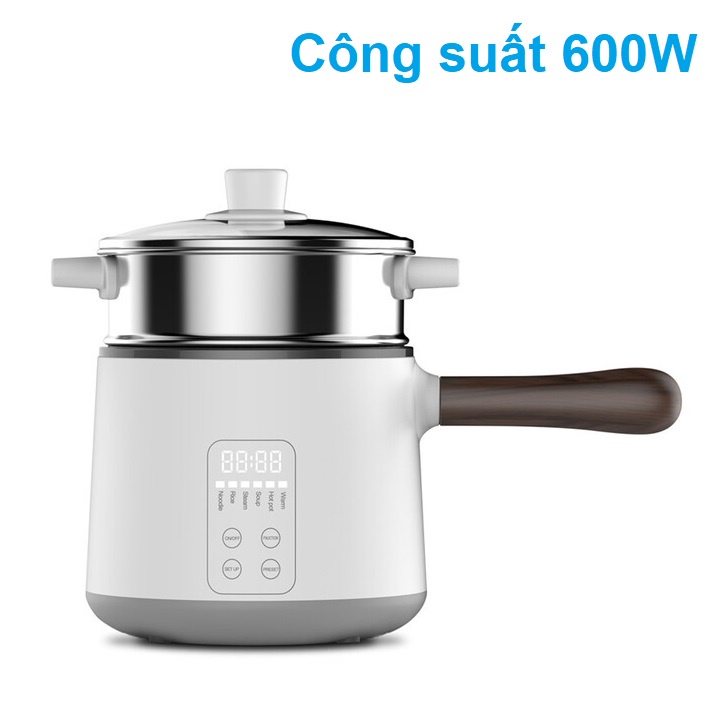 Nồi lẩu, hấp mini 2 tầng đa năng 9 trong 1,TF-1218B - Công suất 600W - Dung tích 1.8L