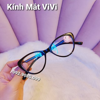 Gọng kính cận mắt mèo + Nhân cắt cận viễn loạn