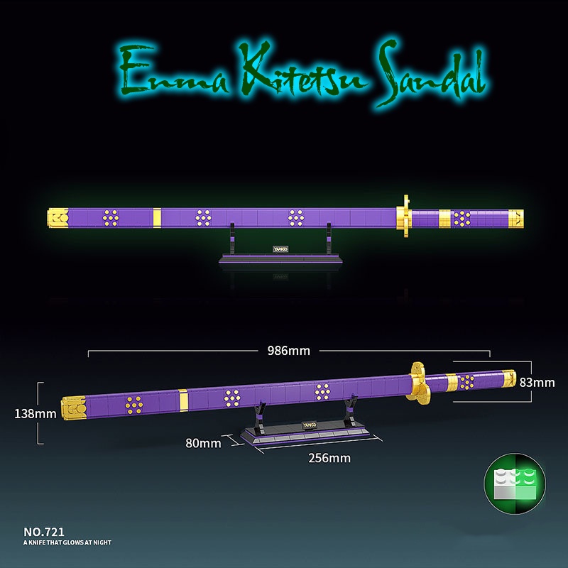 Đồ Chơi Lắp Ráp Mô Hình Thanh Kiếm Enma Kitetsu Sandal Của Zoro Trong  One Piece Model 721 Với 1016 PCS