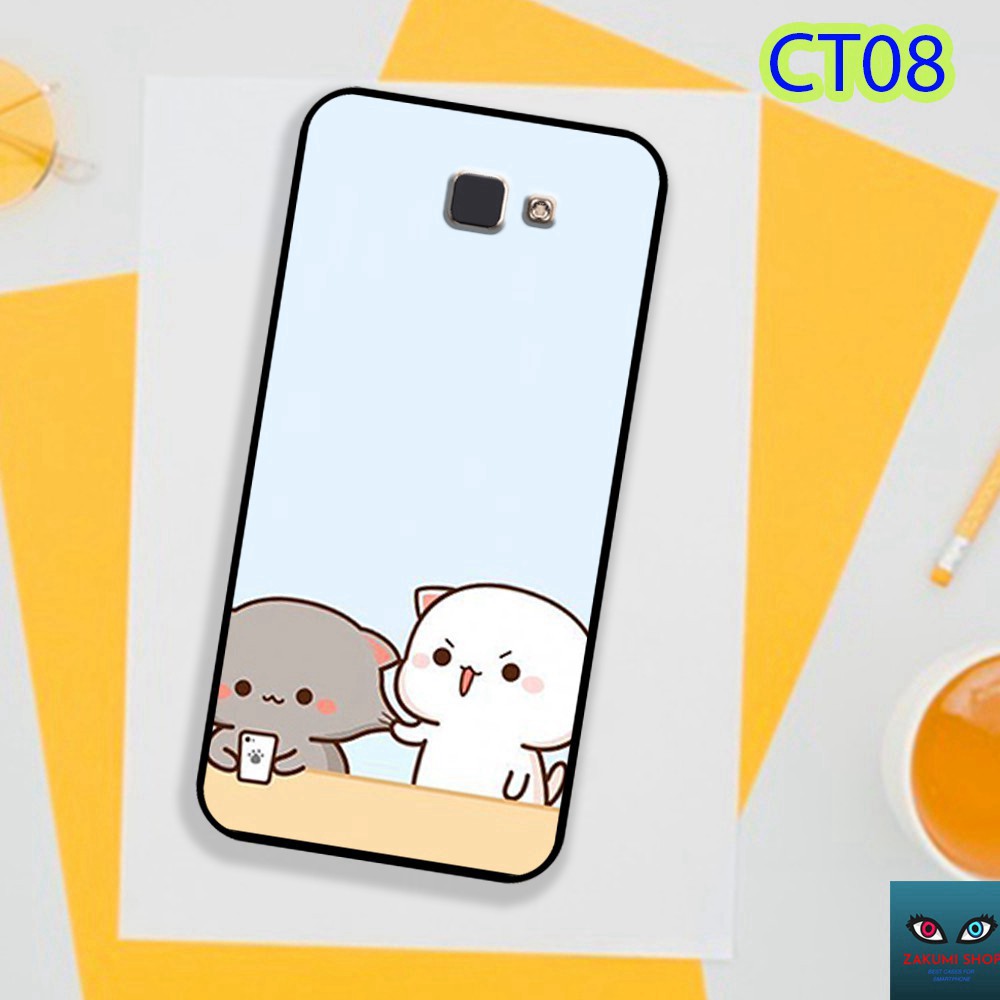 Ốp lưng kính SAMSUNG J7 PRIME J5 PRIME J4 CORE J4 PLUS gấu trắng Ice bear, in hình dễ thương siêu Cute dễ thương