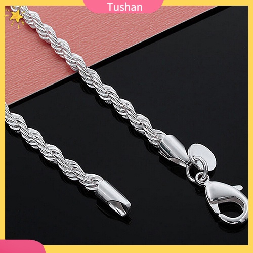 Vòng cổ Mạ Bạc 925 Dạng Xoắn Thời Trang