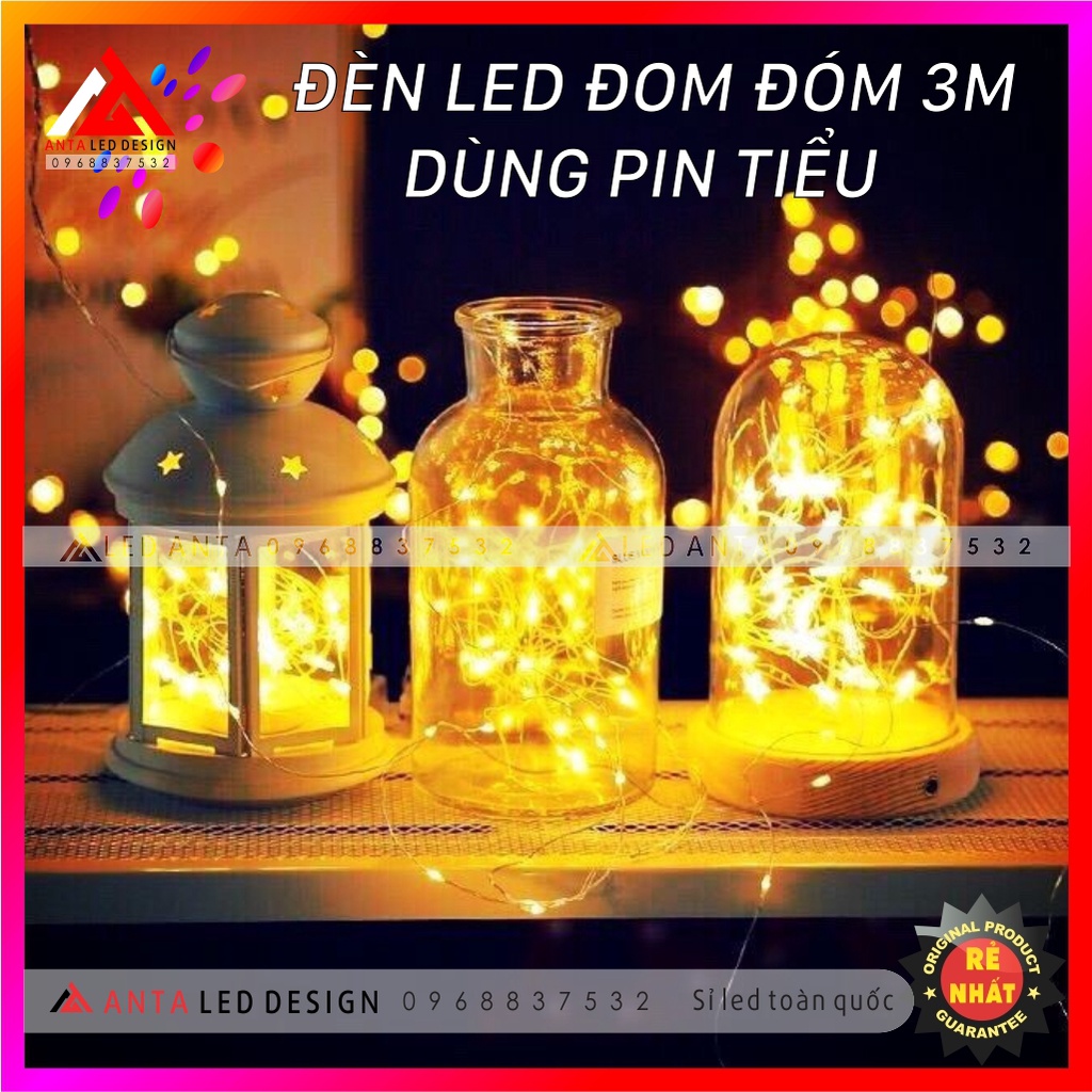 Đèn Led Đom Đóm Fairylight quay Tiktok dùng pin tiểu 3 mét 30 led