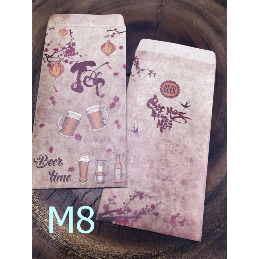 TẾT - SÉT 10 CÁI - BAO LÌ XÌ MẪU CỔ TRUYỀN THỐNG