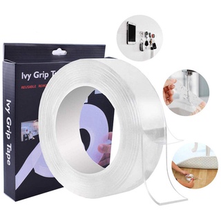 Băng dính 2 mặt trong suốt siêu dính cuộn 5 mét