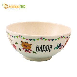 Bát ăn dặm cho bé từ sợi tre thiên nhiên Bamboo Life BL7065 an toàn phong cách Nhật Bản hình siêu cute