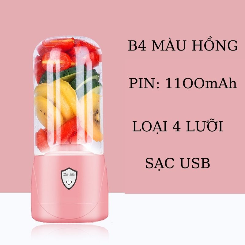 Máy xay sinh tố mini home JUICE sạc usb cầm tay đa năng loại 1 - Bảo hành 1 đổi 1