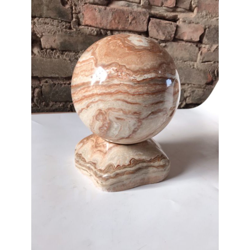 cầu bi vàng vân gỗ đk 19 cm