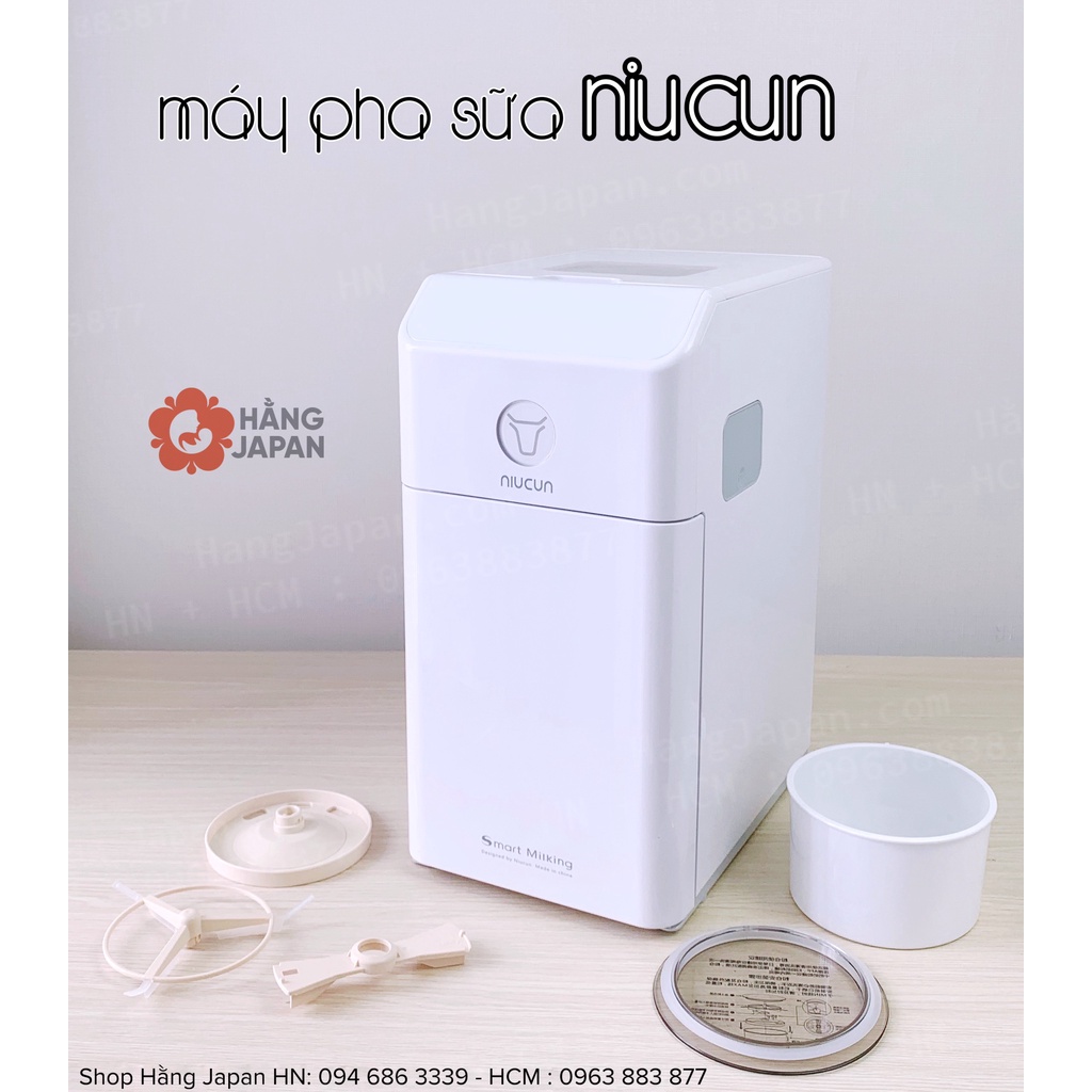 Máy pha sữa thông minh Niucun có tiệt trùng UV hiện đại, pha được tất cả các loại sữa