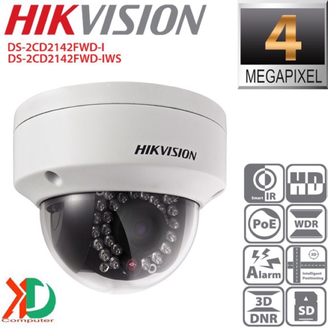Combo 2 camera bán cầu ip 4mp không dây HIKVISION DS-2CD2142FWD-IWS
