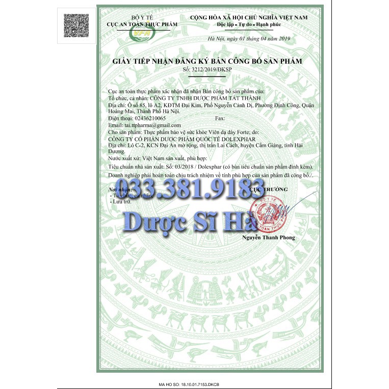 Viên Dạ Dày Forte Viên uống hỗ trợ viêm loét trào ngược dạ dày Tất Thành cao chè dây hộp 30 Viên