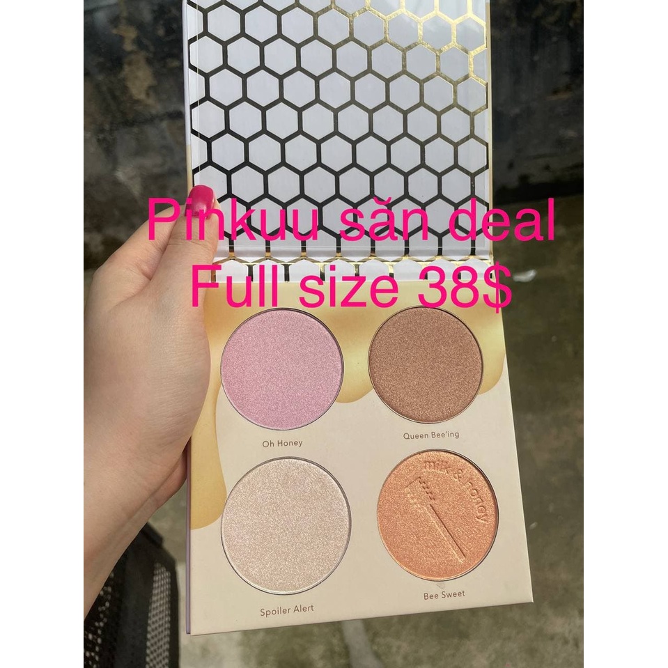 Beauty Bakerie Bảng phấn bắt sáng Milk &amp; Honey Highlight Palette  38$ boxycharm