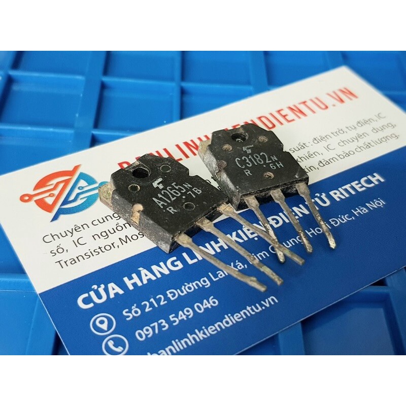 [Combo 2 cặp] A1265 C3182 A1265 (PNP) – C3182 (NPN) Cặp Transistor 140V/10A TO-3P(I) (Tháo máy)