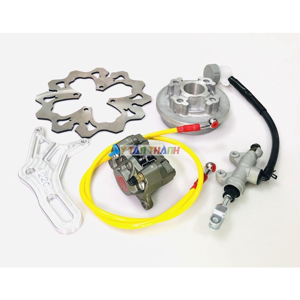Bộ Đĩa Sau Wave Heo Rembo Xám Đĩa 220Mm V1 MS9018