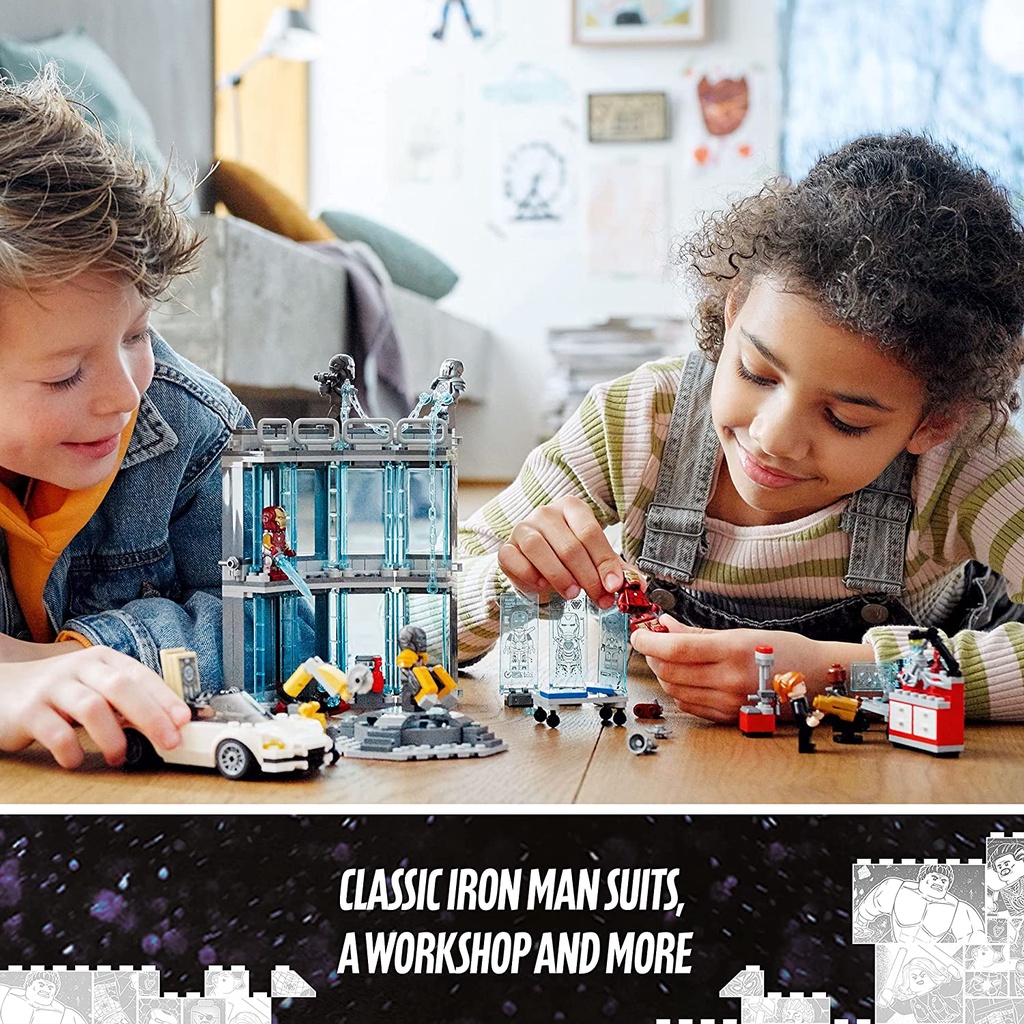 LEGO Marvel 76216 Kho Vũ Khí Của Người Sắt