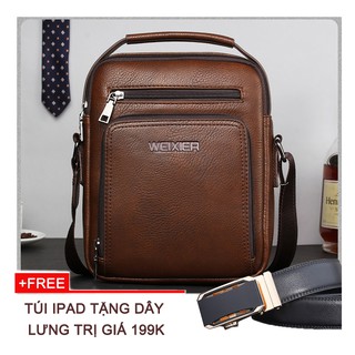 Túi ipad tặng dây lưng, Túi da, Túi xách nam