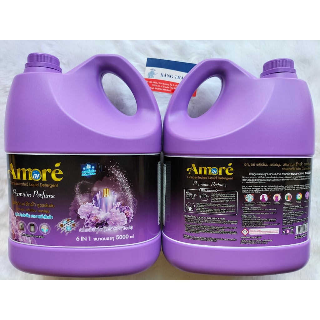 Nước giặt xã 6 in 1 Amore Thái lan-HƯƠNG NƯỚC HOA THƠM NGÁT