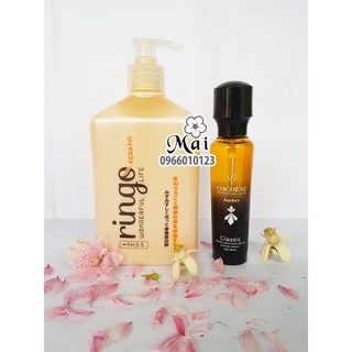 Tặng tinh dầu + mũ ủ > siêu phục hồi tóc ringo 550ml