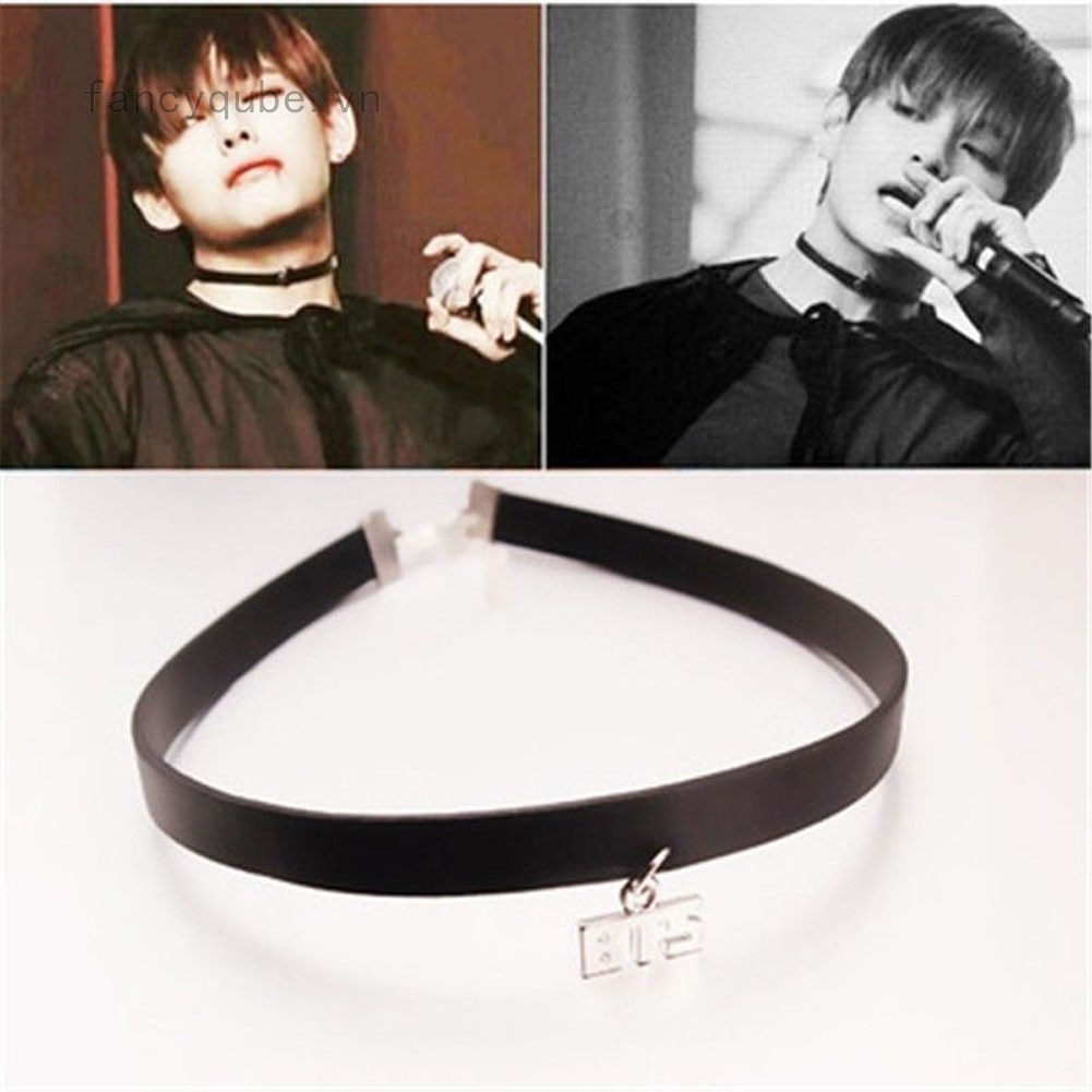 Vòng cổ da choker BTS đơn giản thời trang