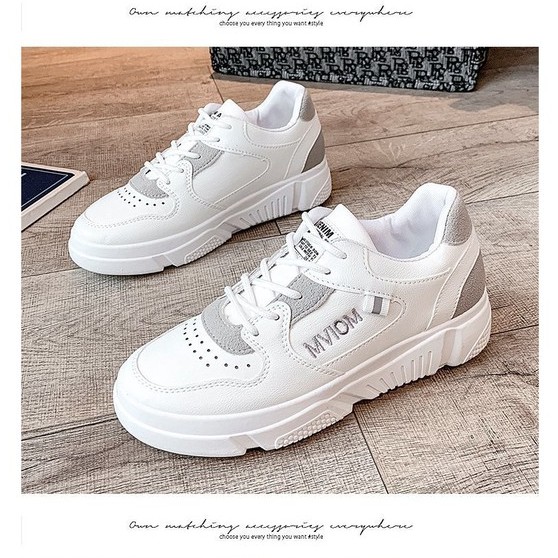 Giày Thể Thao Nữ [FREESHIP] Giày nữ hot trend đế bằng xinh xắn dễ thương năng động - Giảm ngay 20k - E4-E4