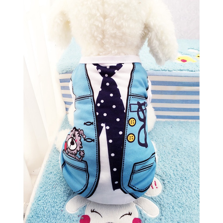 Áo Yếm Thoáng Khí In Họa Tiết Hoạt Hình Dành Cho Thú Cưng