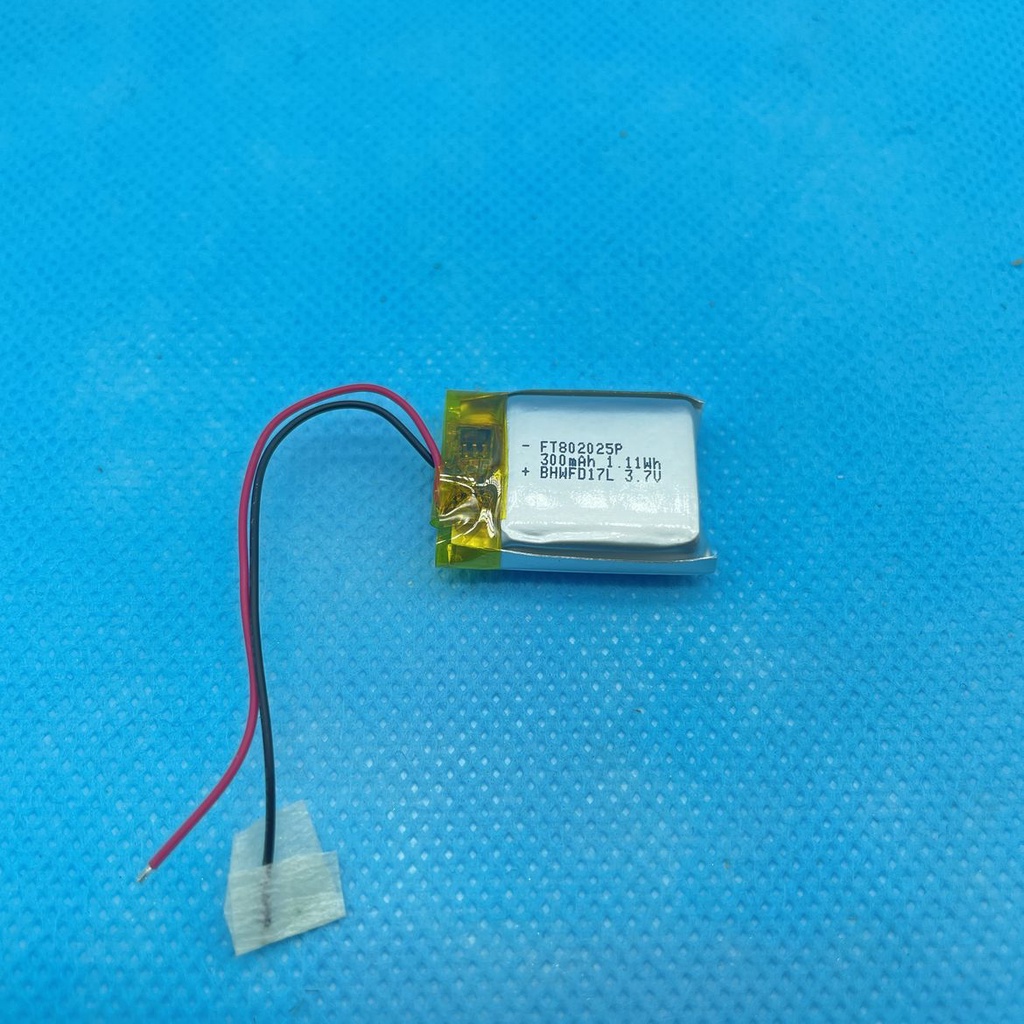 Pin lipo 1s 3.7v 300mah  802025 có mạch bảo vệ