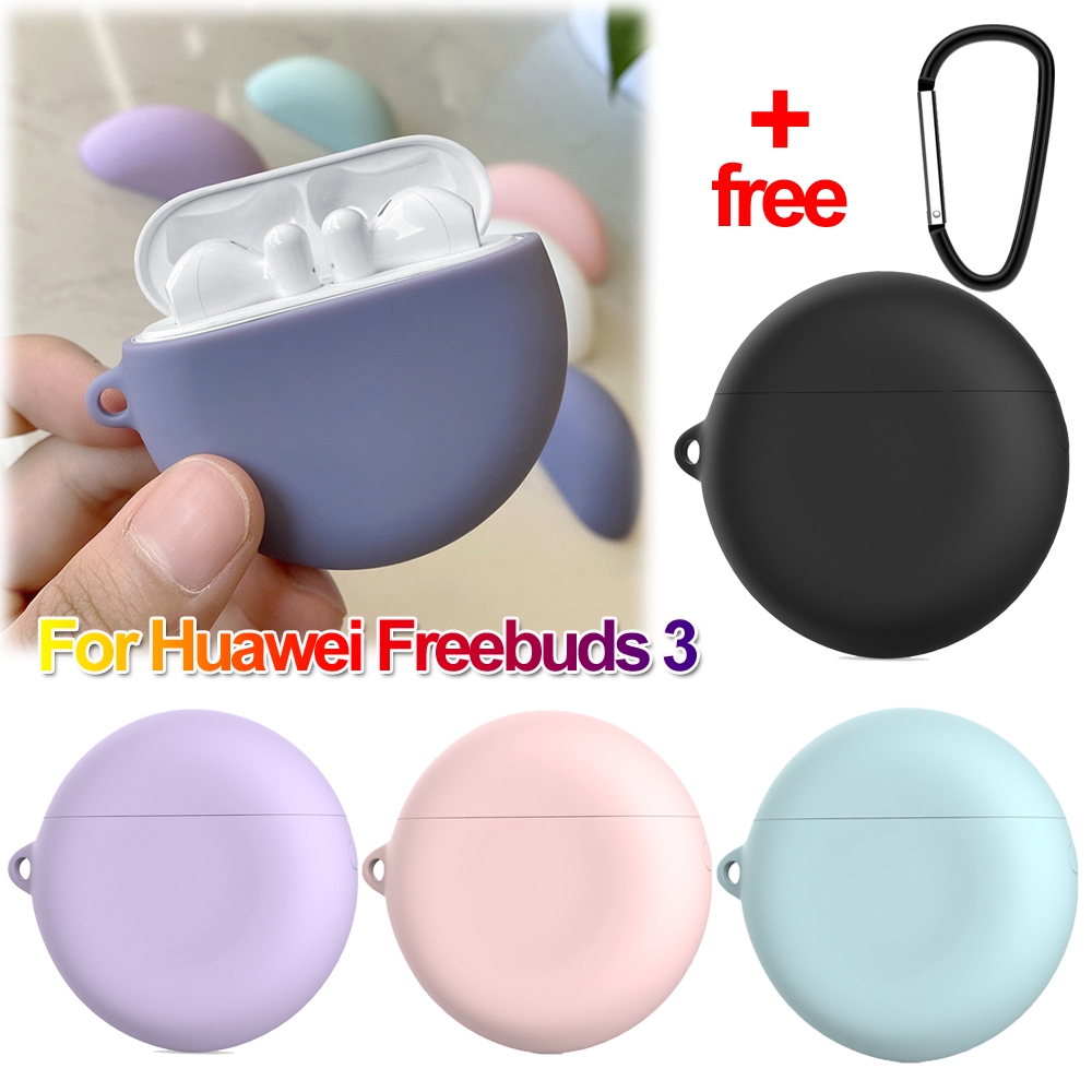 MYRON Macaroon Color Silicone Case Charging Box Protective Cover for Huawei Freebuds 3