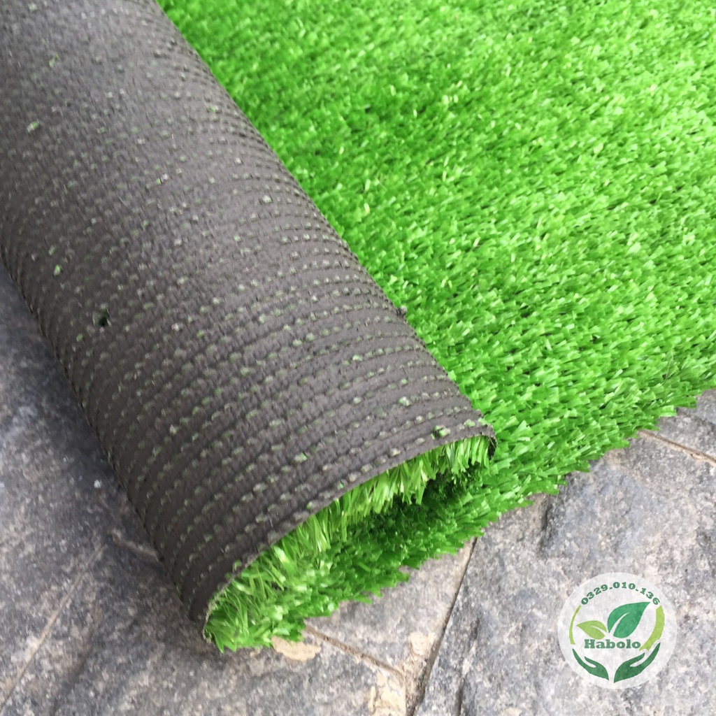 Thảm cỏ nhựa nhân tạo giá rẻ dùng lau chùi chân [25 x 50cm] dày 1cm - bán theo tấm.