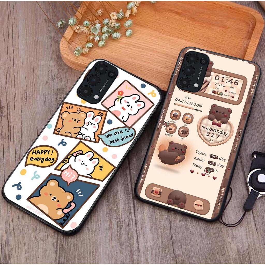 ốp lưng điện thoại oppo reno 5 / reno 5 4g / reno 5 5g in hình gấu humberger chi bi vô cùng đáng yêu