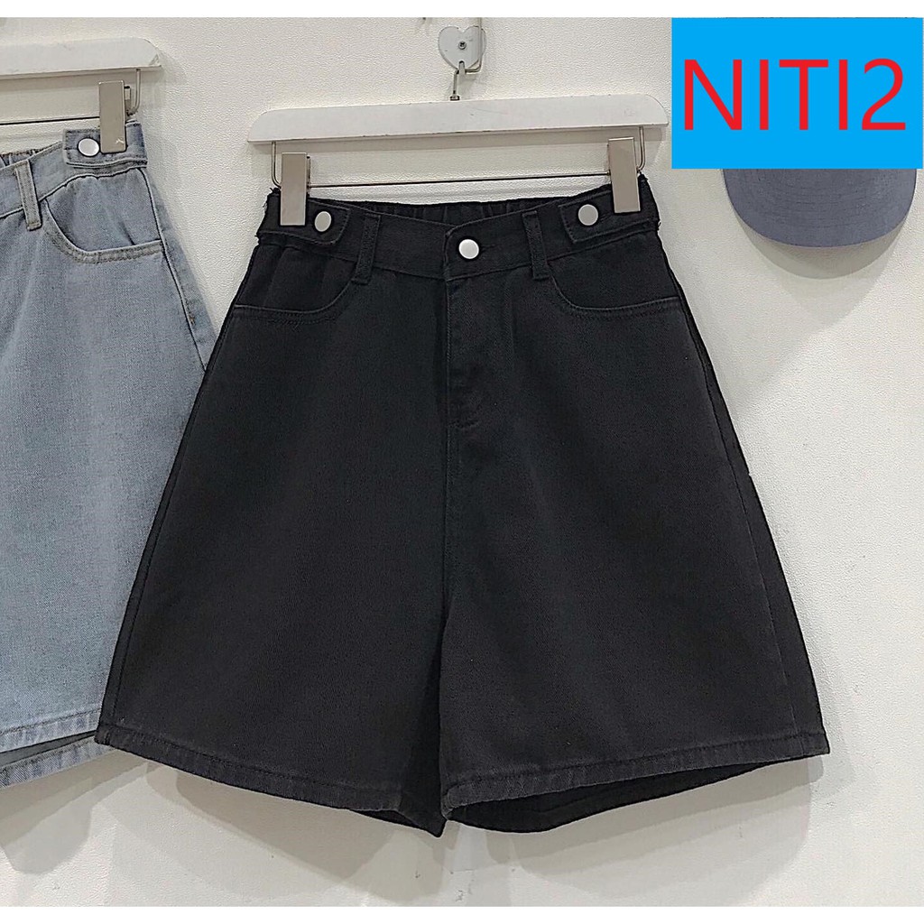 QUẦN JEAN NGỐ LỬNG NỮ FORM RỘNG LAI CUỐN FORM RỘNG MÀU XANH NHẠT, MÀU ĐEN CAO CẤP NITIQC SIÊU PHONG CÁCH