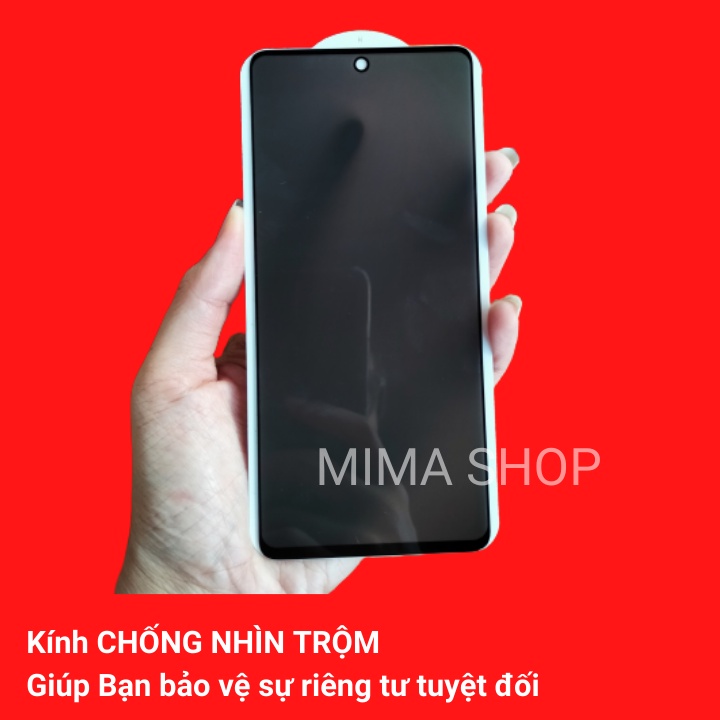Kính cường lực Chống Nhìn Trộm Xiaomi Poco X3 NFC Pro GT X4 F3 Pro GT C40 Full màn chống xước tặng bộ dán