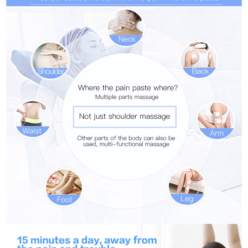 Máy mát xa Suolaer với 16 tấm điện cực kích thích cơ toàn thân giúp cơ thể thư giãn