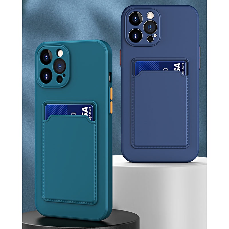 Ốp Điện Thoại Silicon Mềm Có Ngăn Đựng Thẻ Cho Samsung Galaxy A21S A50S A30S A30 A50 A20 M10S Note 20 Ultra 10 Plus 10+ 20ultra
