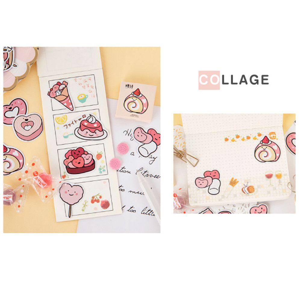 LEILY School Supplies Dessert Stickers DIY Scrapbook Stationery Sticker Special-shaped Sealing Decoration Sticker Creative Sweets Stickers 45 sheets/box