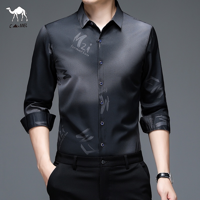 Áo Sơ Mi Dài Tay In Họa Tiết Thiết Kế Mới Cao Cấp Thời Trang Dành Cho Nam