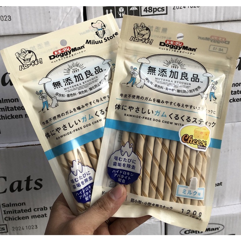 Que gặm hương phô mai cho chó DoggyMan 120gr (81938)