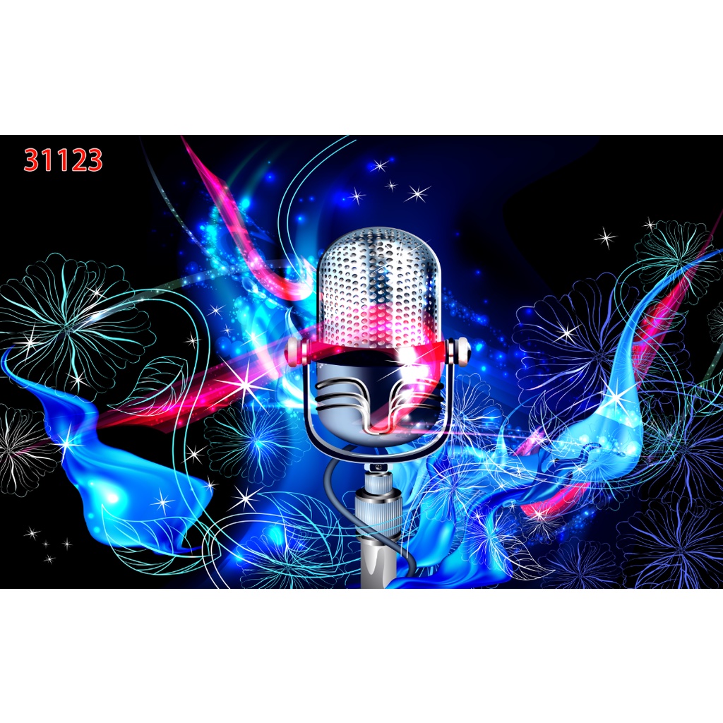 Tranh Dán Tường Trang Trí Quán Karaoke 3D