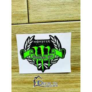Ticker Monter logo nổi dán xe máy, xe Ôtô, laptop, Đt, nón bảo hiểm