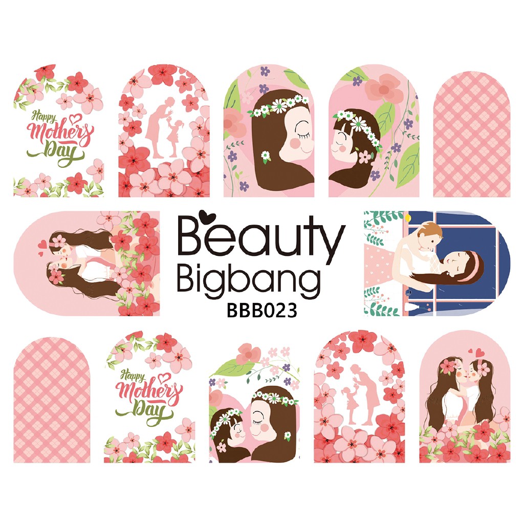 [Hàng mới về] Tấm sticker dán trang trí móng tay beautybigbang