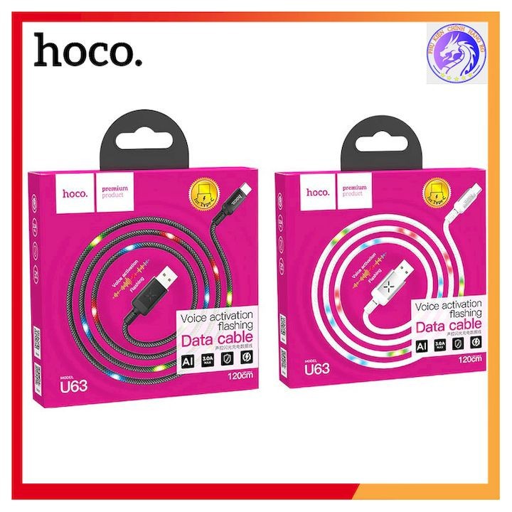 CÁP SẠC U63 TYPE-C CÁP SẠC BÁO ĐÈN