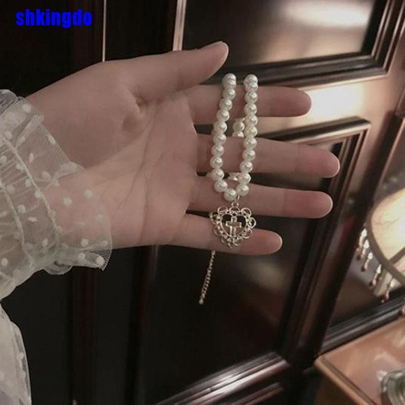 Vòng cổ choker mặt trái tim phong cách Gothic xinh xắn