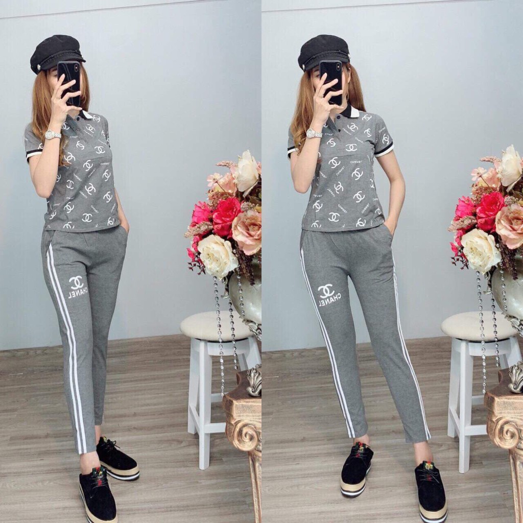 ❣️Đồ bộ cotton in logo CH trẻ trung