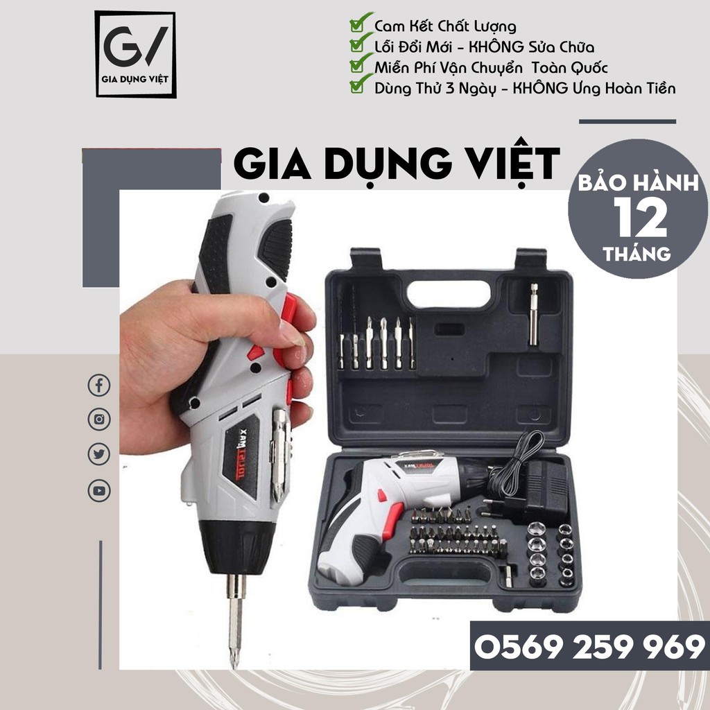 Máy khoan và vặn ốc vít cầm tay mini 45 chi tiết Joust Max- Bảo Hành 12 Tháng .