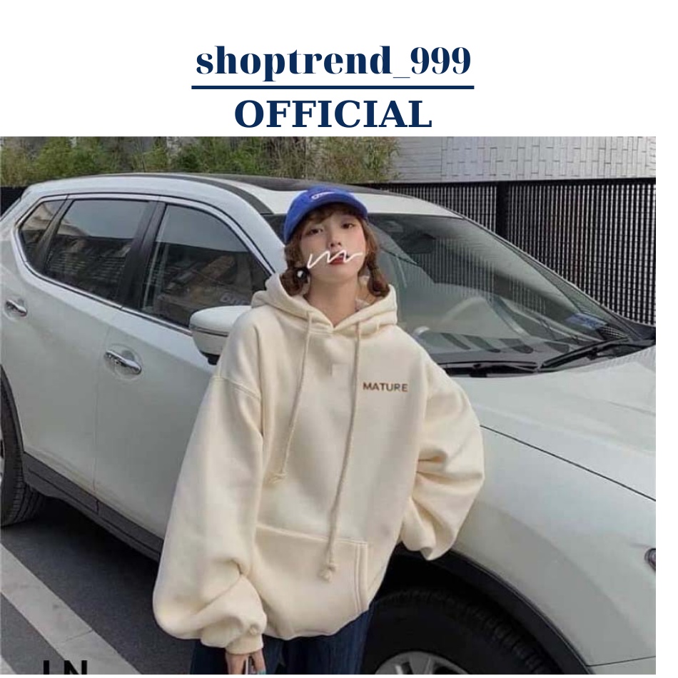 Áo Hoodie Cute Form Rộng Có Mũ Nam Nữ Mặc Đẹp 2 Màu Đen Be Ulzzang Hàn Quốc Chất Nỉ Bông Dày Giá Rẻ 1k
